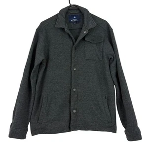 Ben Sherman Jacket Men's Small Snap Front Waffle Knit Shacket Charcoal Heather - Picture 1 of 12