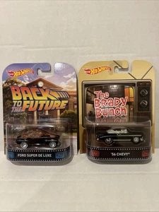 Hot Wheels Retro Back to Future Ford Super Deluxe Manure Brady Bunch 56 Chevy - Picture 1 of 8