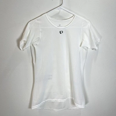 Camiseta de ciclismo Pearl Izumi para mujer camiseta de malla blanca de transferencia suéter talla grande Foto 1 de 4