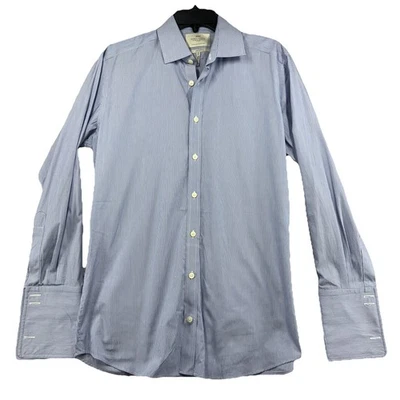 Camisa de vestir Hawes & Curtis para hombre 15-33 puño francés ST. James calce ajustado a rayas Foto 1 de 4