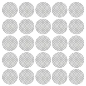 30Pcs Reflective Stickers Round Reflective Sticker Silver - Picture 1 of 8