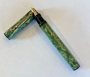 Vtg Unbranded Marbled Japan Fountain Pen 14K EverSharp Nib Unrestored 5 1/4" - Bild 1 von 18