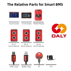 Daly BMS Accessory Parallel Module/LCD Screen/BT Module /Cable /RS485 /UART lot - Picture 1 of 18