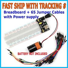 830 POINT SOLDERLESS BREADBOARD 65 PCS JUMPER CABLE MB-102 POWER SUPPLY MODULE