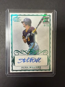2020 Leaf Trinity Alika Williams Green Foil Auto RC /25 Pirates - Picture 1 of 4