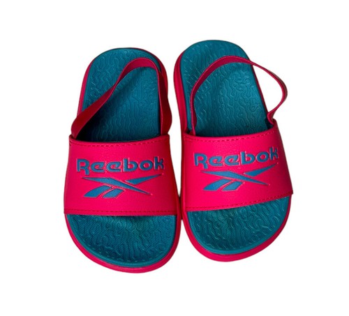 Sandali rosa Reebok doppia densità slide cinturino slingback neonato bambina taglia 8