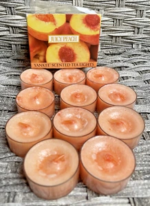Yankee Scented Tea Lights Candle - JUICY PEACH - Open Box 11/12 - RETIRED SCENT - Picture 1 of 5