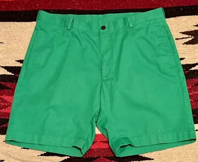 Pantalones cortos Brooks Brothers 346 100 % algodón verde frente plano para hombre 38 Foto 1 de 4
