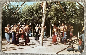 Postal Vintage Nativo Americano Shoshone Reserva de Danza India Washakie WY - Imagen 1 de 8