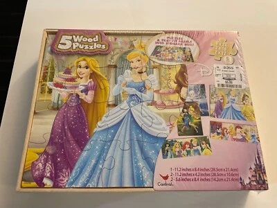 Disney 5 puzzles de madera en caja de madera Foto 1 de 2