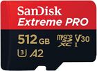 Sandisk Extreme Pro 512Gb Microsdxc Uhs-I Class 10 Memory Card And Adapter