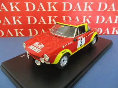 Die cast 1/24 Modellino Auto Fiat 124 Abarth Portogallo 1974 R. Pinto - Immagine 1 di 4