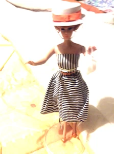 VTG Barbie "Cotton Casual Dress #912 W/ Mule Shoes, Hat , Purse - Picture 1 of 11