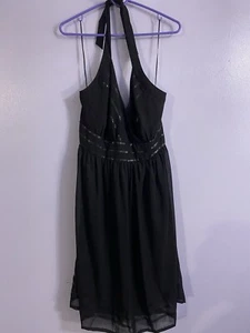 Lane Bryant Black Sequin Halter Dress - Picture 1 of 3