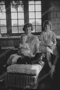 Mother With Children & Dog Classic 1900s Professional Photo Lab Reprint - Picture 1 of 1