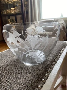 Gorham Floral Serenidad Cristal Urna Cuenco Caja Original Retirado Hermoso Nuevo de Lote Antiguo - Imagen 1 de 12