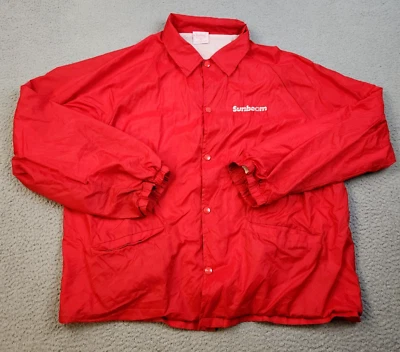 Chaqueta CARDINAL de Colección Extra Grande Roja Hecha en EE. UU. Nylon Satinado Forrada Frontal Entrenador Foto 1 de 4