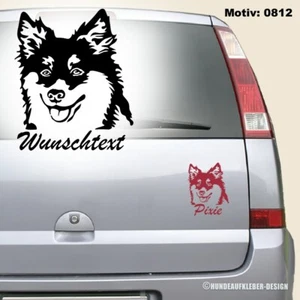Islandhund Autoaufkleber 15cm Hund Wunschtext Isländischer Spitz Hundeaufkleber - Bild 1 von 4