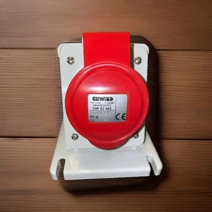 GEWISS 415V 32A 4 PIN 90 DEGREE WALL MOUNTED SOCKET IP44 GW62492 - Picture 1 of 3