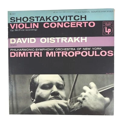 David Oistrak Violin Concerto Op 99 Philharmonic Symphony Orchestra of New York  - Image 1 of 4