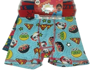 New Boys size 4 XS Ryan's World Athletic Boxer Briefs Mesh 3 Pack Underoos - Picture 1 of 3