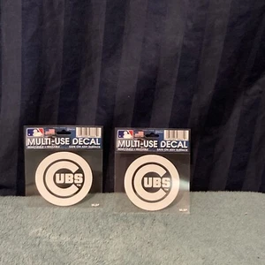 WindCraft Chicago Cubs Multi Use Decal Removable & Reusable Set of 2 J4/1 - Picture 1 of 5