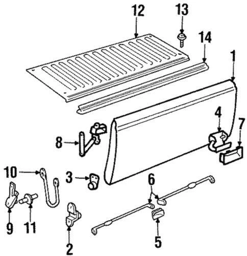 Genuine GM 1988-1992 Chevrolet GMC WT C1500 2500 3500 K 2500 3500 Hinge 15545203 - Image 1 of 1