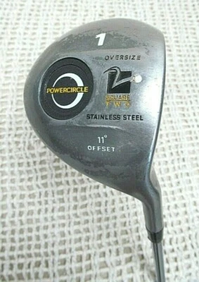 Square Two POWER CIRCLE Offset Oversized 11*Deg JUNIOR DRIVER 39" RH Steel Shaft - Image 1 of 4