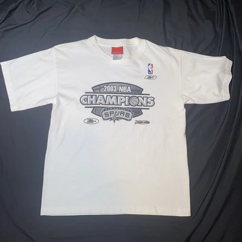 Reebok 2003 NBA Champions Antonio Spurs Tim Duncan Locker Room Shirt - Youth XL Cover