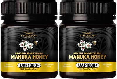 FREZZOR NEW ZEALAND MULTIFLORAL MANUKA HONEY Cold & Flu Symptom Relief 2 Jars - Image 1 of 4