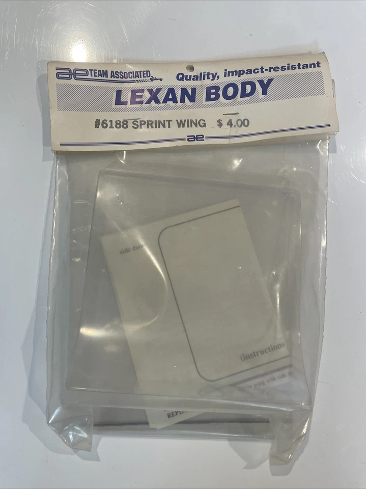 New Team Associated 6188 Sprint Wing Clear Lexan ASC6188 RC10 Race Oval - Image 1 of 1