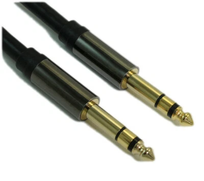 MY CABLE MART 6ft Premium 1/4inchinch Stereo TRS Phono Cable Male to Male 18AWG Gold Plated