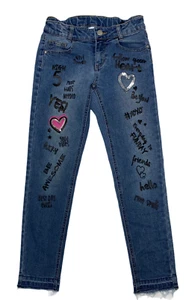 Total Girl Blue Denim Pants Jeans Sequin Girl's size 10 - Picture 1 of 9