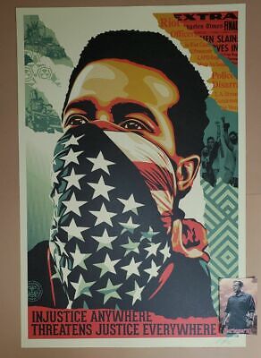 Shepard Fairey American Rage Art Print Poster Signed Stickers Obey Giant • 166.36$