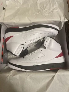 Talla 13 Para Hombre Jordan 2 Original Colorway Chicago 2022 Rojo Blanco Negro - Imagen 1 de 8