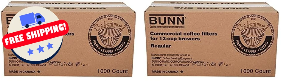 BUNN 12-Cup Commercial Coffee Filters 1000 Count 20115.0000