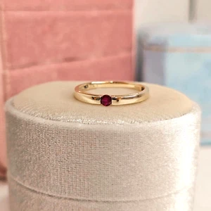 Ruby Gemstone 925 Sterling Silver Ruby Birthstone Ring Gift For Christmas - Picture 1 of 7