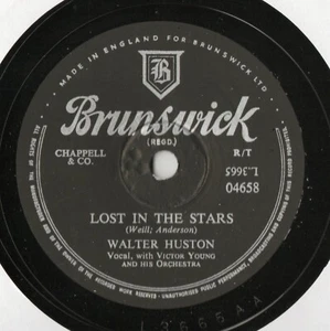 WALTER HUSTON ACTOR MOVIE STAR 78 - LOST IN THE STARS - SEPTEMBER SONG - NR MINT - Picture 1 of 3