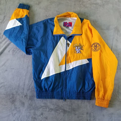 VINTAGE UK Kentucky Wildcats Pro Player Full Zip Windbreaker Jacket Size Medium Cover