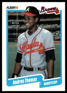 1990 Fleer Andres Thomas Atlanta Braves #597 - Picture 1 of 2