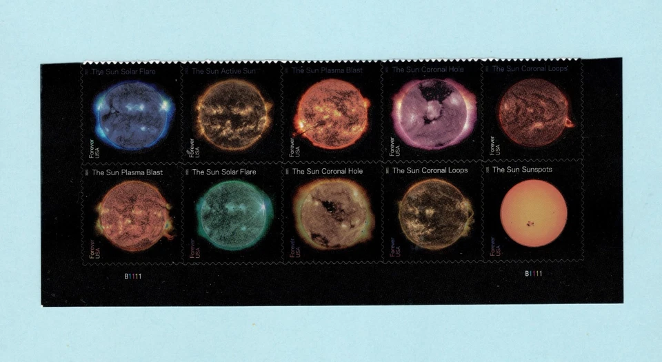 Sc # 5598 - 5607 ~Plate # Block of 10 ~ Forever Issue, Sun Science - Image 1 of 1