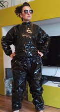 Strampler Overall Catsuit LACK PVC SCHLAFANZUG GUMMI LATEX GR.XL