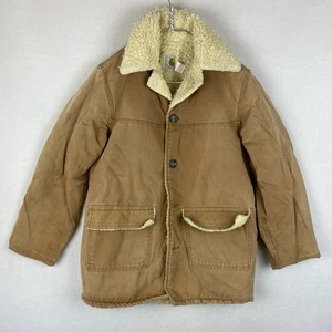 Vintage Carhartt Jacke Gr. 38 braun Canvas Sherpa gefüttert Chore Mantel Field 70er  - Bild 1 von 9