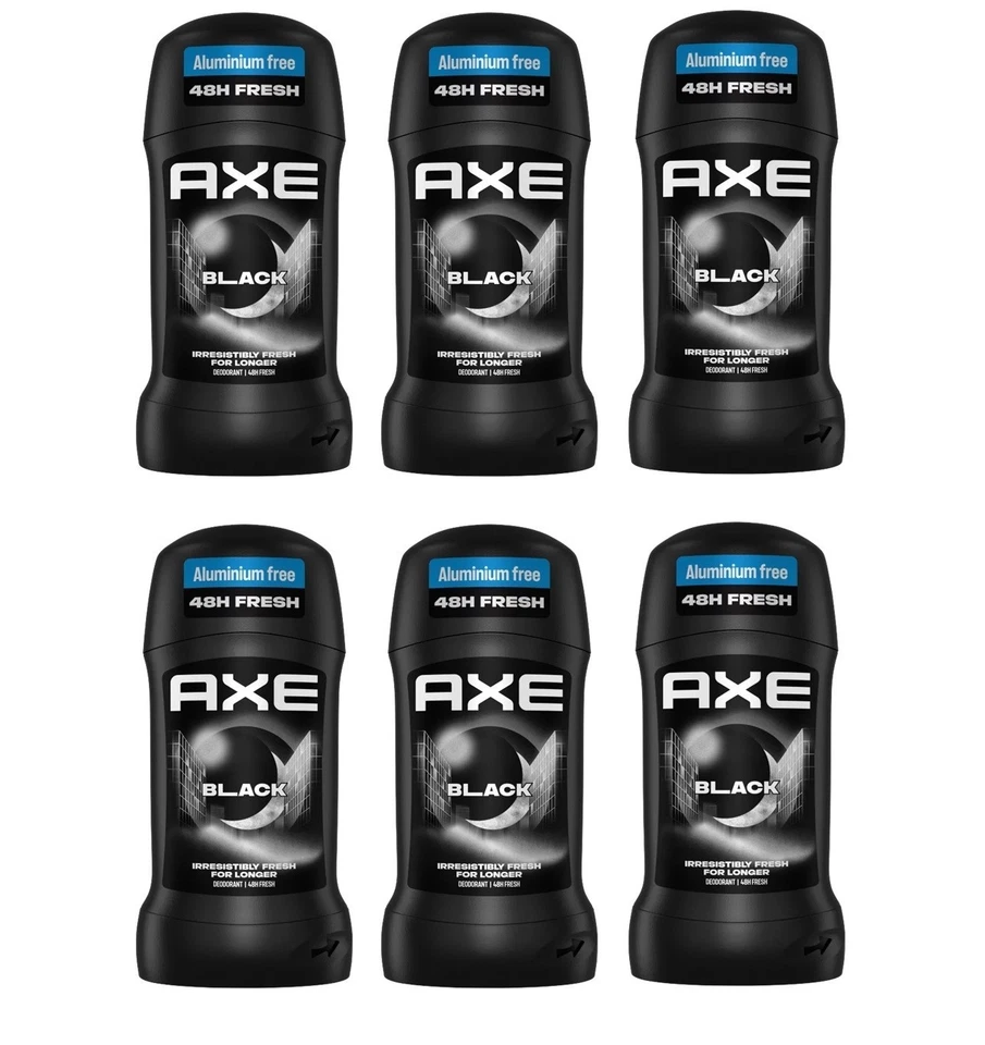 (PACK OF 6) AXE BLACK DEODORANT STICK FOR MEN 6x50ML ALUMINIUM FREE - image 1 of 1