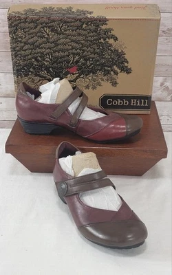 Cobb Hill by New Balance Sz 7.5 Gemma CH Merlot Burgundy & Brown NIB Mary Jane  - Image 1 of 4