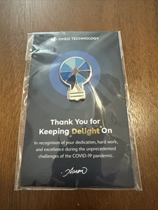 Imagineering WDI DMED Disney Media Pin Blue Lightbulb Aaron Covid-19 RARE - Picture 1 of 6
