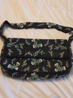 Cartera de cóctel vintage Lord & Taylor 6x10 con cuentas multicolor nueva sin etiquetas Foto 1 de 4