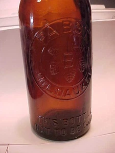 SCHÖNES BERNSTEIN ABM / PABST MILWAUKEE BIER (WISCONSIN)(WI) UM 1910 - Bild 1 von 8