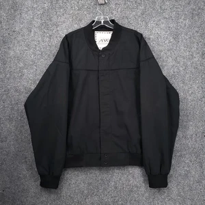 VINTAGE Munsingwear 1886 Harrington Jacket Men XL Black Full Zip Lightweight - Picture 1 of 13