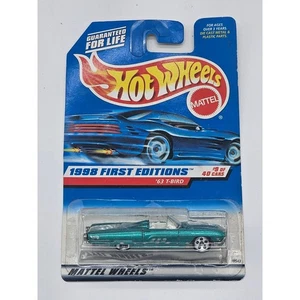 Hot Wheels 1998 First Editions 63 T Bird Teal Convertible Diecast Car 9 of 40 - Bild 1 von 4